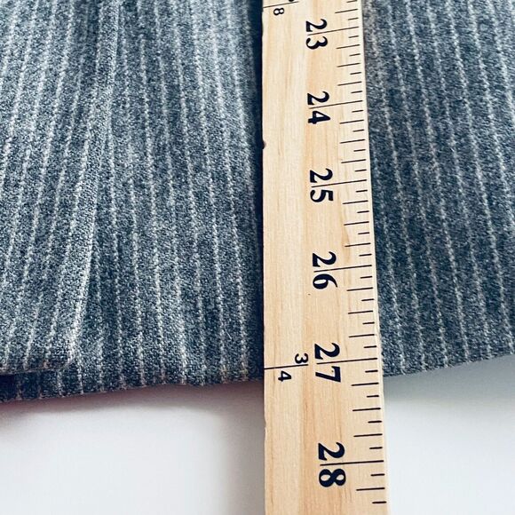 Vintage JH Collectibles Blazer 10/12 Gray Pinstripe Double Breasted Wool Blend - Picture 4 of 6